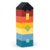 Mentari Toys - Colourful Stacking Tower - 10pc Wooden Puzzle and Stacking Toy - Montessori Fine Motor, Problem-Solving, and STEM Play for Toddlers 18m+