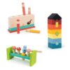 Mentari Wooden 18M+ Montessori Learning Bundle - Early Childhood Developmental Toy Set - Shape Sorting & Skill-Building Play Kit for Toddlers Age 1.5+