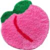 MeoobkCraft DIY Latch Hook Rug Kit, Floral Pattern, 19.7 x 19.7 inches, Printed Canvas with Yarn (Blush Peach)