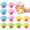 Meooeck 12 Pcs Cat Paw Stress Balls for Adults Mini Paw Party Favors