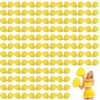 Meooeck 150 Pcs Cheer Pom Poms Bulk with Handles for Team, Yellow