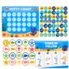 MERASET Potty Training Kit for Boys, 8 Charts, 200+ Stickers & 200 Targets (Deep Sea Adventure)
