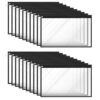 Merkaunis Clear Zipper Pouches 20 Pcs PVC Waterproof Envelopes Zipper Bags