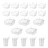 Merkaunis Pegboard Cups 20 PCS Pegboard Bins Set With Hooks and Loops