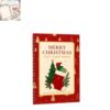 Merry Christmas Gift Card Book – Hardcover & Durability Line, 14 Themed Pages, Spiral-Bound Gift Card Holder Organizer, DIY Holiday Gift for Family & Friends