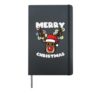Merry Christmas Reindeer Xmas Lights Cute Men Women Kids Hardcover Journal, Black