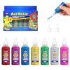 Mesen 7 Pack Glitter Glue Stick Set, 3D Non-Toxic Washable Glue Pens, DIY Arts & Crafts Glitter Pen, Glitter Glue Gel Pens for Art Projects, Painting, Grad Caps Assorted