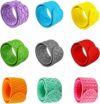 MESINURS 6 Pcs Silicone Slap Bracelets for Kids, Textured Fidget Wristbands