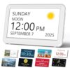 Mesqool Digital Clock for Seniors with Date & Day, 7" Calendar Alarm Clock