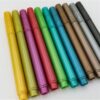 Mesuaenb 12pcs Metallic Wine Glass Markers pen water proof pens