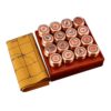 Metal Chinese Chess Set Xiangqi with Leather Chessboard & Wooden Box