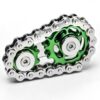 Metal Fidget Spinner Toys for Teens Boys Adults Bike Chain Roller Gadgets ADHD Figette Anxiety Stress Relief Items Quiet Figet Desk Offices EDC Men Easter Basket Stuffer - Green