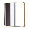 Metal Framed Square Hanging Mirror Bathroom Makeup Mirror Lightweight Shaving Mirror Nordic Home Decorative for Bedroom Living Room Gold 3 Sizes (60CM)