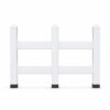 Metal Garden Fence, Zinc Steel, White and Green, Assembled, 60