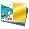 Metallic A4 230gsm Large Card Sheets Coloured Card for Creative Hobbies Art Projects and Decorations Glossy Effect · m-office (125 Sheets, Assortment)