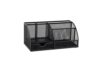 Metal Mesh Desk Organizer 7 Compartments 11" Letter Tray Black