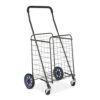 Metal Rolling Utility Shopping Cart with Foldable Design