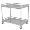 Metal Storage Carts 2-Shelf Steel Rolling 660lbs Foldable