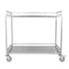 Metal Storage Carts 2-Shelf Steel Rolling 660lbs Foldable
