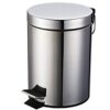 Metal Trash Can Foot-operated Silent Clamshell Trash Can Household Sorting Trash Can 8L and 12L/2 and 3 Gallons Stainless Steel (silver) Garbage Can for Indoor (Size : M) (Small)