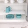 Metal Wire Stacking Shelf Organizer,White