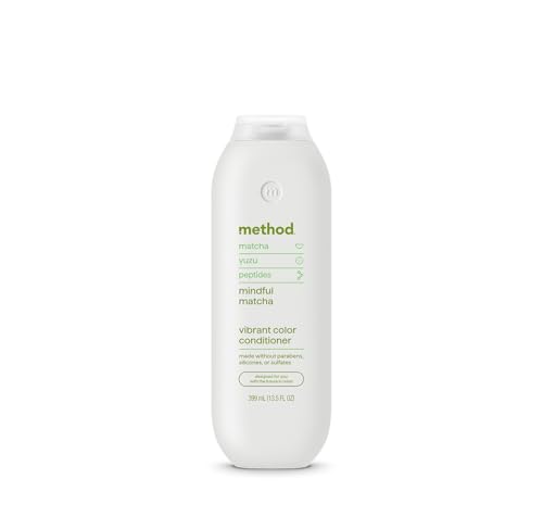 Method Color Protect Conditioner, Mindful Matcha – Safe for Color-Treated Hair, Protects from Environmental Stressors, with Strengthening Peptide – Paraben Free, Cruelty Free – 13.5 oz (Pack of 12)