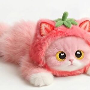 Mewaii Weighted Stuffed Animals Stawberry Cat Plush, 3.5 lb, 21in