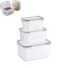 MFIE Fruit Strainer Container with Lid, Detachable Airtight Produce Fruit Container, Food Storage Box for Fruits, Vegetables and Berries (#1)
