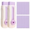M&G 8+2 Pack Rubber Erasers Sliding Retractable Eraser, Soft Cute Erasers Push Pull Large Pencil Eraser with Plastic Sleeve 8 Refill Eraser for Students Kids, School Office Home Supplies (Purple)