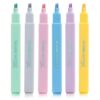 M&G HI-CUBE Glitter Highlighters, 6 Pack Gentle Colors with Glitter Ink, No Bleed Soft Chisel Tip for Bible Study, Cute Aesthetic Highlighters for Journaling, Planners & Notes
