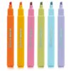 M&G HI-CUBE Glitter Highlighters, 6 Pack Vibrant Colors with Glitter Ink, No Bleed Soft Chisel Tip for Bible Study, Cute Aesthetic Highlighters for Journaling, Planners & Notes