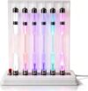 MiBoce 6 Rare Gas Glass Tube Set, Spectrum Discharge Tube Set, with Stand, He/ne/ar/h2/n2/hg, Spectral Tubes for Lab Demonstration, Science Education, Collection, Display, Teaching