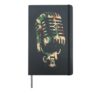 Microphone Camouflage - Vintage Singer Live Music Lover Hardcover Journal, Black