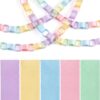 Mifoci 300 Pcs Ribbon Chain Strips Stapler Garland DIY Kit,Rainbow Stripe