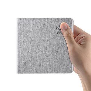 Mifuner Light Grey Hardcover Sketchbook Square Hardbound Sketch Journal 4.7 x 4.7 Inch 42 Sheets Art Book 250GSM Ultra Smooth Paper Ideal for Pencils,Water Color Pen,Marker Pen