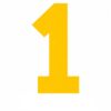 Mighty Line 1 Number Floor Marker, 10 ct, 4.5 x 10 in