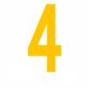 Mighty Line 4 Number Floor Marker, 10 ct, 4.5 x 10 in