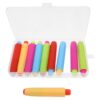 Mikikit 10pcs Colorful Plastic Chalk Holder Adjustable Clip Set for Chalk