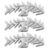 Mikikit Silver Book Corner Protectors Decorative Metal 14mm Vintage 40pcs