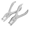 Mikinona 2pcs Heavy Duty Hand Held Single Hole Puncher for Cards and Jewelry with Ergonomic Grip, Portable Cold Rolled Steel Circle Paper Punch for Crafts and Document Handling