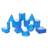 Milageto 12 Pieces 3D Shapes Geometric Solids Set with Transparent Models for Math Manipulatives Suitable for Students Classroom Teaching Activities