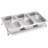 Milageto Commercial Ingredient Tray Food Tray Condiment Organizer Garnish Station Prep with Easy Access Compartments for Suitable for, 3 Grids 6.5cm + 8cm Stand + PC Closed Lid