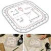 Military Map Protractor and Coordinate Scale for Land Navigation - UTM/MGRS Standard Grid Reader, 1:25,000 1:50,000 1:100,000 1:250,000 Scales, 5.5 x 5.5 Inch Durable Navigation Tool
