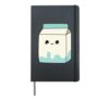 milk carton - cute - funny - kawaii - pretty - smile -sweet Hardcover Journal, Black