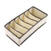 Mimdixy Foldable Storage Box,Portable Foldable Underwear Drawer Organizer,Many Girds Closet Divider Case Container for Underwear, Socks, Bras, Scarves, Ties,Bedroom Closet Organization (6 grid)