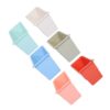 MINAOLULUS Stackable Plastic Storage Bin Sturdy Open-sided Design Organizer 6pcs for Folders and Papers, Vibrant Colorful Tray, 11.61x7.48x5.59in Random Color for Classroom and Office Use