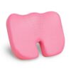 Mind Reader Memory Foam Seat Cushion with Air-Cloud Technology, Tailbone Cutout for Sciatica & Coccyx Relief, Non-Slip, Office Chair Cushion, Pink