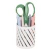 Mind Reader Metal Pen Holder Cup, Desk Organizer for Pens, Pencils and Scissors, Office Desktop Storage, White