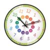 MINGLEA Educational Wall Clock with Large Number, 3035 Black Frame