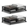 Mingzhe 2 Pack Underbed Storage Containers with Wheels and Visible Grid